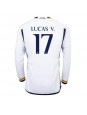 Moški Nogometna dresi replika Real Madrid Lucas Vazquez #17 Domači 2023-24 Dolgi rokav